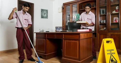 office boy works